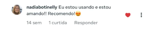 Comentário de nadiabotinelly no Instagram